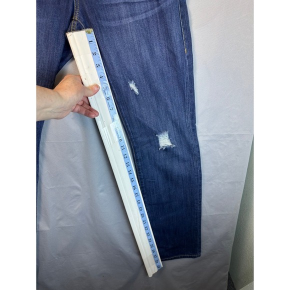 Cabi #3045 Slim Boyfriend Jeans Women's Size 8 Distressed Denim Blue Stretched - Picture 4 of 8